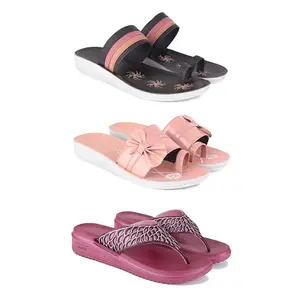 Women's Comfortable Sandal,Casual Lightweight Sandal for Everyday Wear | CL-(COMBO-3)-1992-1988-1886-7-EURO-38