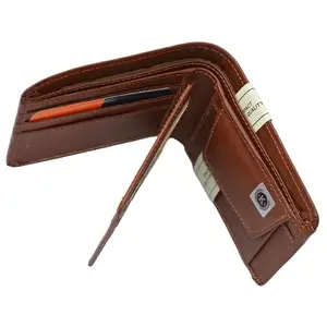 Kishore Enterprises, Men Evening/Party, Travel, Ethnic, Casual, Trendy, Formal Tan Genuine Leather Wallet - Regular Size (Brown)