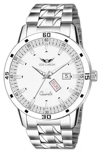 Analog Day Date Functioning Stainless Steel Chain Watch for Men LCS-8286