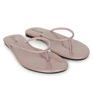 Elegant Women's Toe Ring Flats – Lightweight Slip-On Sandals|FK_804_WOODROSE39