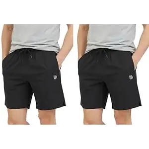 URBAN KLUBB UK Men's Athletic Shorts || Zip Pockets and Elastic Waistband || Quick Dry Lightweight Activewear || Summer Running Shorts || Plus Size