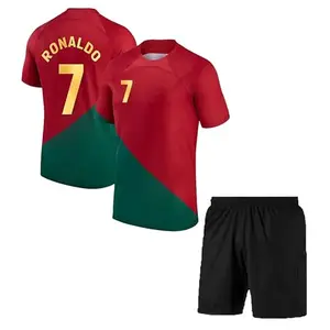 Sports Boys Football Soccer Portugal Jersey Ronaldo 7 Home Away Kit Jersey T-Shirt (Kid's, Boy's & Men's) (3_4 Years, Multicolor)