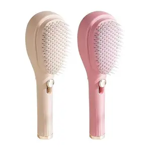 Self-Cleaning Anti-Static Massage Comb, Self Cleaning Hair Brush, Massage Comb For Hair, Retractable Rotary Lift Self-Cleaning Comb, Women's Hair Styling Tool (multicolor) (pack of 2) (Click Cleaning Comb)