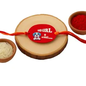 Raavi colors Puppy Rakhi â€“ Loyal Puppy Gift | Soft Kalawa Thread