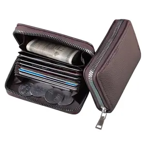 Kesariya Fashion 9 Slots Leather Credit Debit ATM Card Holder Case Wallet for Men & Women (10.5 X 7 X 2 Cm)-Dark Brown