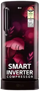 LG 185 L, 5 Star, Smart Inverter, Direct Cool Single Door Refrigerator (GL-D201APIU, Purple ILAN, Moist N Fresh, Auto Smart Connect & Base Stand Drawer)