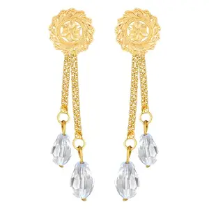 VFJ VIGHNAHARTA FASHION JEWELLERY Vighnaharta Removable Studs 1 pair Stud 2 chain drop earring for women and Girls[VFJ2183-2411-1256ERG]
