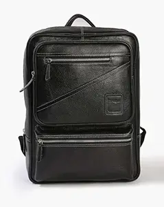 Tortoise Leather 20 Ltrs Black Laptop Bag (TOR034B)