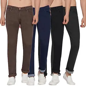 DAIS Slim Fit Stretchable Denim Men's Jeans (Pack of 4 Jeans)
