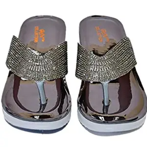 RN Collection Women's Silver Fancy Sandal - 6 UK (Sk02_6)