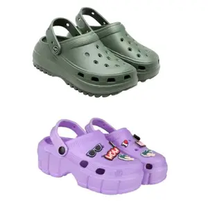 ZENWEAR Extra Soft Classic Casual wear with Flexibility Technology Flip Flop Combo for Women's/Girl's(6132-2012)(8) Multicolor