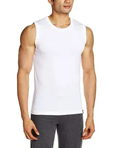 THE BLAZZE Men's Cotton Muscle Tee RED + White Pack of 2 (S -36inch)
