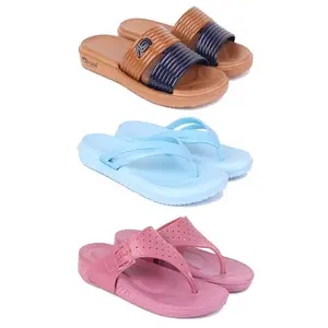 Trendy Open-Toe Sandals for Women – Soft Padded Footbed, Summer Wear | (COMBO-3)-1981-1976-1984-5-EURO-36