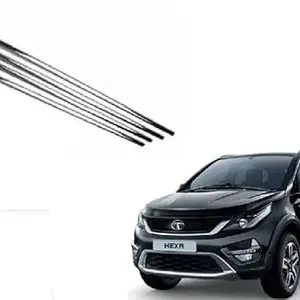 ROSHNEER Car Window Lower Garnish Stainless Steel Chrome Finish Exterior Compatible for TATA Hexa All Model Set of 4