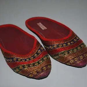 Aayush ENTERPRISESS Women Juttis and Mojaris Ballet Flats Shoes, 4 UK Multi Color