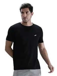 CROCODILE Men Solid Sport Fit T Shirt | Round Neck | Short Sleeve | Regular Length | Basic Casual Pull On Topwear