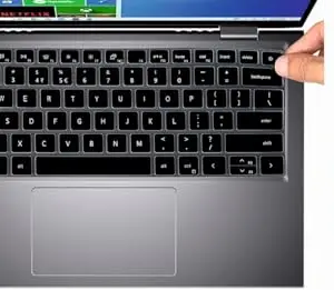 SpareWave Ultra Durable Silicon Keyboard Skin/Cover for Dell Vostro 5310 5320 5410 5415 3411. Comes with Complimentary Laptop Clean & Shine Gel. (Black)