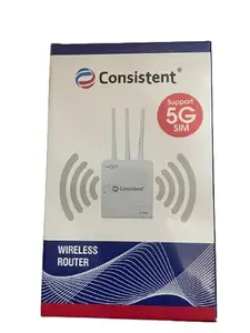 Consistent Plug and Play 4G Sim Router, Support All Sim Cards, 1 LAN Port, Triple Antena 1 Year Warranty