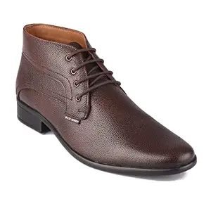 Red Chief Brown Leather Formal Derby Shoes for Men