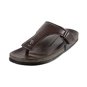 Walkway by Metro Brands Men Brown Synthetic Slippers 10-UK (44 EU) (16-278)