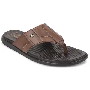Liberty Healers SOFTER-2 Casual Slipper For Men With EVA Sole | Durable and Lightweight | Comfortable and Soft Outsole for Everyday Wear | Stylish Footwear and Cushioned Footbed (Tan 44EU)