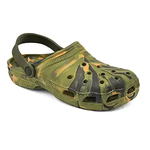 Shoefly Exclusive Affordable Collection of Stylish & Trandy Men's Clogs (Olive-1795) 8 UK