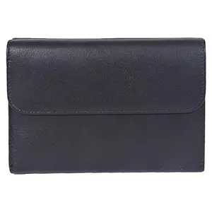 Leatherman Fashion LMN Genuine Leather Black Unisex Wallet (7 Card Slots)