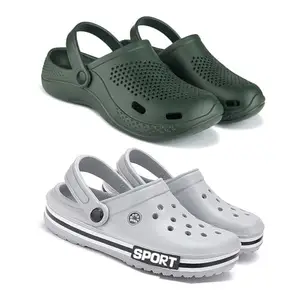 BERSACHE Lightweight Stylish Clog Sole for Men-6068+1904 Multicolor