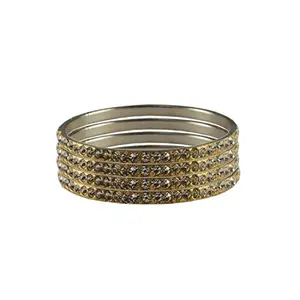 MAYA FASHION Golden stone Brass Bangle Elegant Extra Large Size Bangle | Perfect Fit for Plus Size banglesTrendy and Comfortable Fit for woman and girls | (Sku-ban3533)