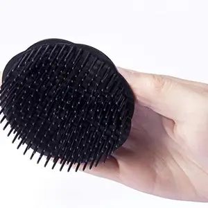 BOXO Silicon Bristles Hair Scalp Scrubber Scalp Exfoliator hair Brush-1 pc (Random color)