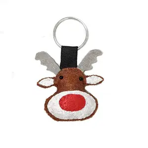 KIKA (TK) Brown Reindeer ZipChain (Keychain)-Handmade