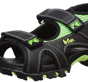 Lee Cooper Men's LC4598BR Black Sandal-8 Kids UK (LC4598BRBLK Lime)