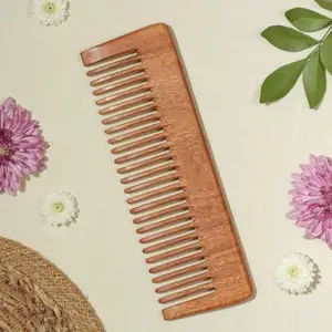 wooden comb for men wide tooth (Pack of 1)