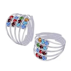 BR Ornaments Combo pack of 2 Different Stylish Design modi toe ring