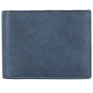 Leather Junction Formal Navy Genuine Leather Wallet | RFID Blocking Wallet (14811100)