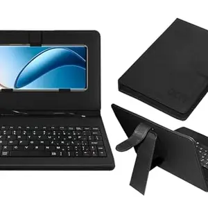 ACM Keyboard Case Compatible with Realme 12 Pro Mobile Flip Cover Stand Direct Plug & Play Device for Study & Gaming Black