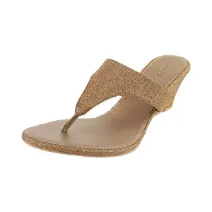 Mochi Womens Synthetic Antic Gold Slip Ons (Size (4 UK (37 EU))