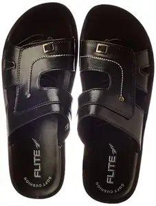 Flite PU Men's Slipper, BLACK,7UK,PUG148GBKBK0007