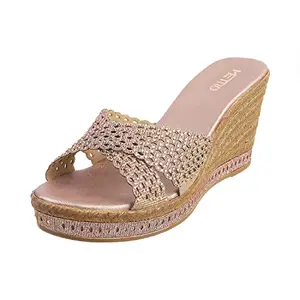 Metro Womens Synthetic Rose Gold Slip Ons (Size (5 UK (38 EU))