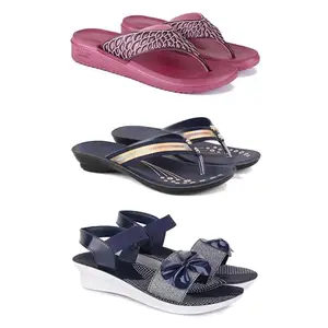 Women's Comfortable Sandal,Casual Lightweight Sandal for Everyday Wear | TBS-(3-COMBO)-1886-1957-1972-7-EURO-38