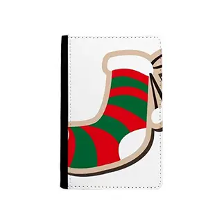 beatChong beatChong Christmas Sock Cartoon Festival Passport Holder Travel Wallet Cover Case Card Purse