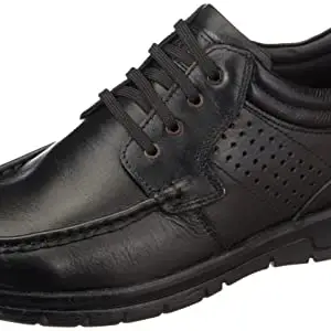 Zoom Shoes Zoom for Men Leather Formal Shoes for Men Light-Weight, Flexible,Durable & Comfortable with Cushioned Insole for Office/Party A-1170 (Black)