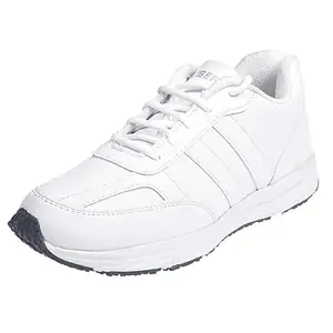 Liberty Kulture White Sports Running Shoes for Men, Lightweight Lace-Up Shoes-6