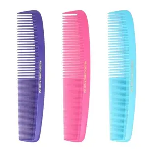 Hair Combs Set of 3, Wide-Tooth Styling Combs, MULTICOLOUR PACK OF 3