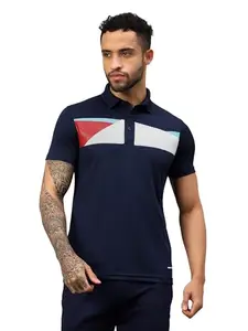 Vector X OMT-261 Men's Trendy Polo Neck T-Shirt Navy