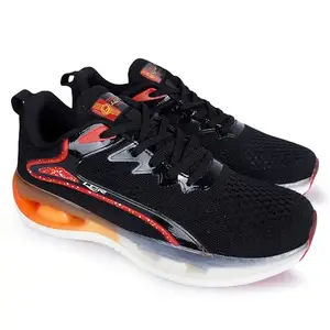 Lancer Mens PLATINUM-41BLK-RED Black Running Shoe, 8