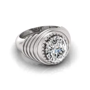Baba enterprises store3.25 to 15.25ratti zircon stone Silver Adjustable Ring for Men