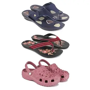 Women's Comfortable Sandal,Casual Lightweight Sandal for Everyday Wear | D_(COMBO-3)-1973-O22-O24-7-EURO-38