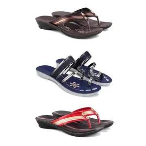 Women's Sandals | Lightweight Wear| Stylish & Easy to Wear For Women'S PCV-SAN(3-COMBO)-1955-1945-1958-5