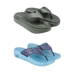 ZENWEAR Extra Soft Classic Casual wear with Ultra Soft Flexibility Technology Heels for Women's/Girl's(6111+1888) Multicolor